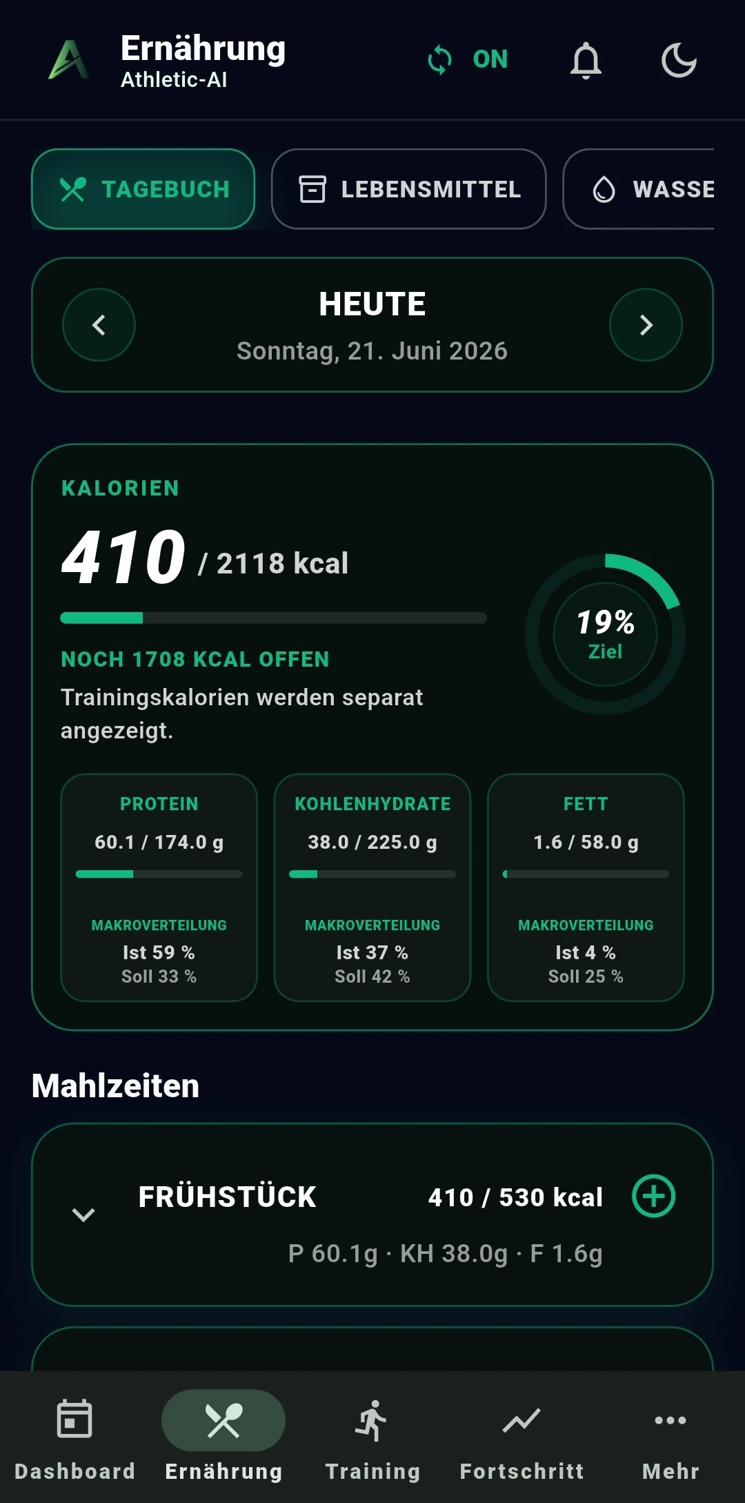 Ernährung Dark Mode